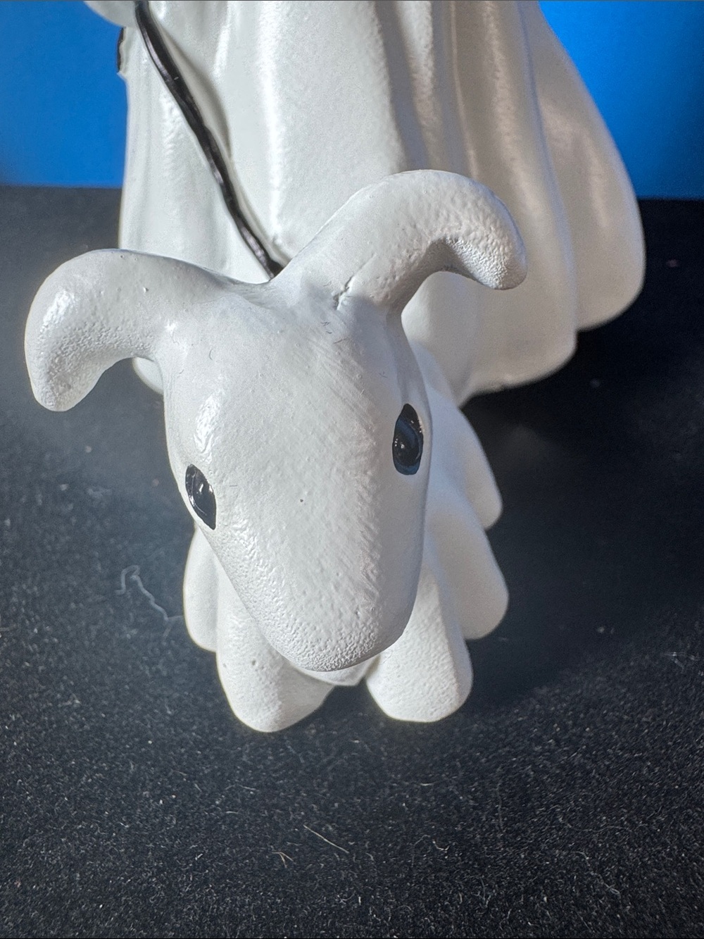 HomeGoods White Ghost Figurine with Puppy on Leash - Picture 8 of 9